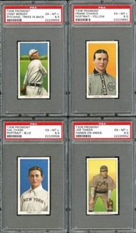T206 PSA Graded Lot of 12 Cards with Three Hall of Famers - All Graded EX-MT+ 6.5